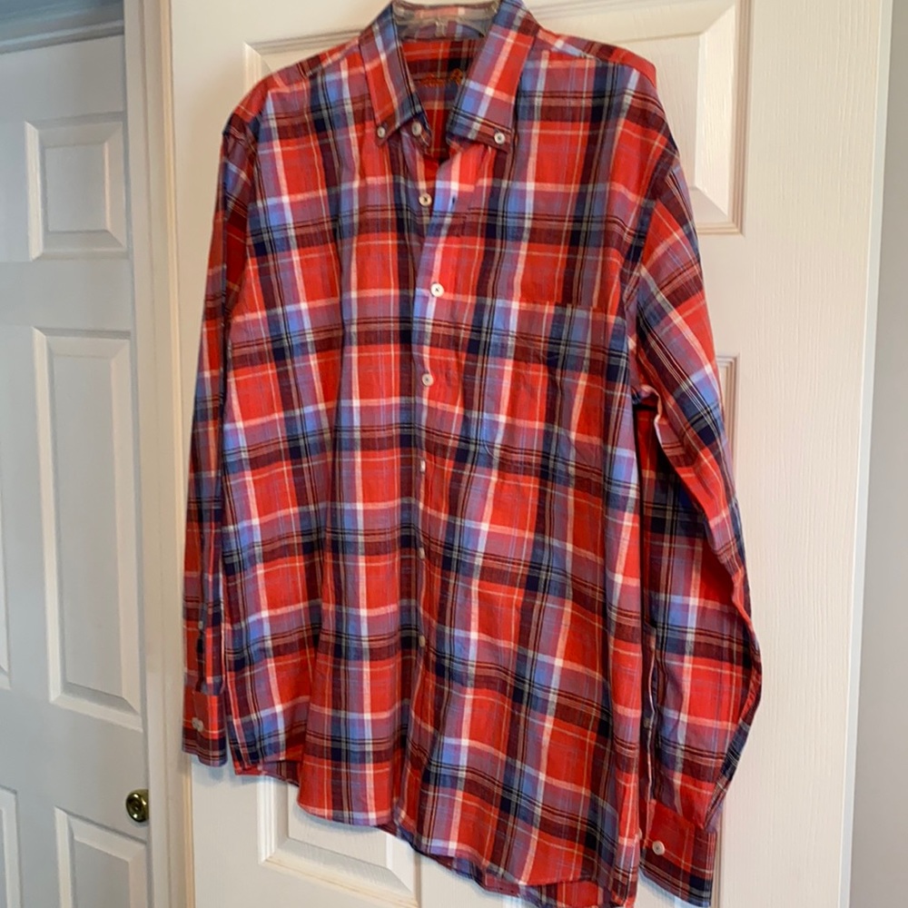 Alan Flusser Men’s Button Down Long Sleeve Shirt
